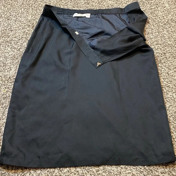 Vintage Frank Young 100% Silk Black High Waist Pencil Skirt - Picture 5 of 5
